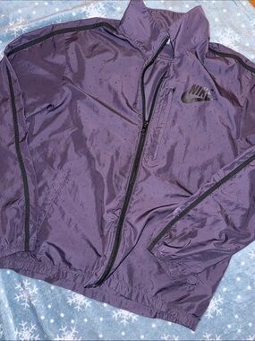 Nike Purple Track Jacket with Black Trim